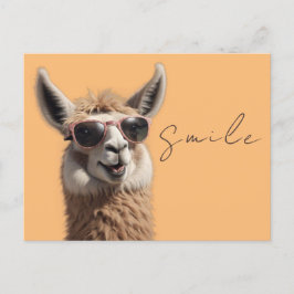 Lachen Llama Schattige Alpaca met Zonnebril Grappi Briefkaart