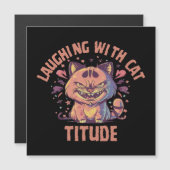 Lachen met kattige houding (Voorkant / Achterkant)