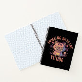 Lachen met kattige houding notitieboek (Binnen)