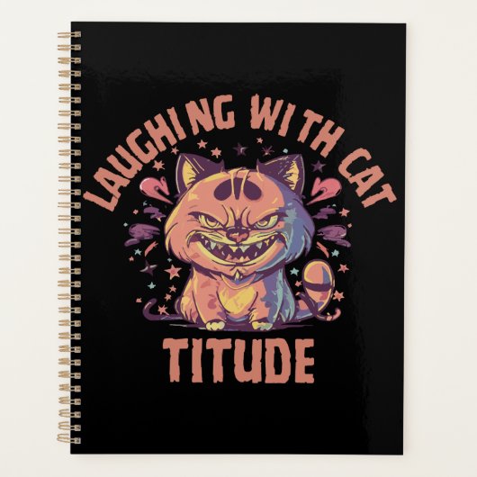 Lachen met kattige houding planner (Voorkant)