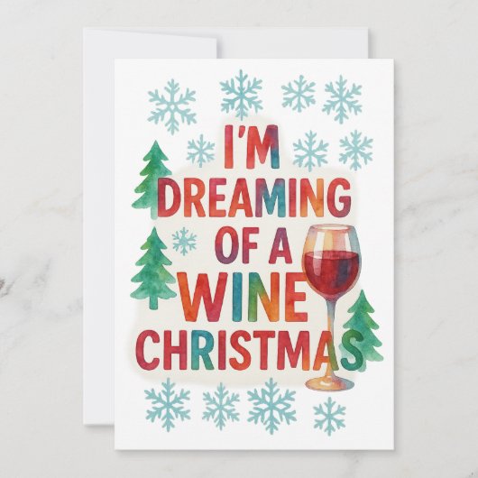 Lachen met kerst in alcoholinkt feestdagenkaart (Voorkant)