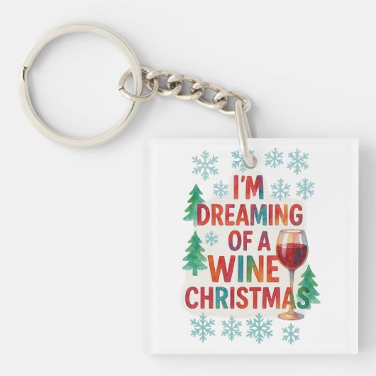 Lachen met kerst in alcoholinkt sleutelhanger (voorkant)