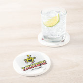 Lachen met meneer Grappig Zandsteen Onderzetter (Zijkant)