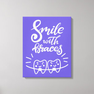 Lachen met races   Glimlende Teeth Canvas Afdruk