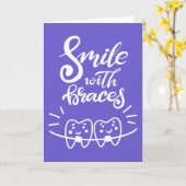 Lachen met races | Glimlende Teeth Kaart (Gele Bloem)