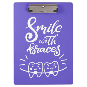 Lachen met races Glimlende Teeth Klembord