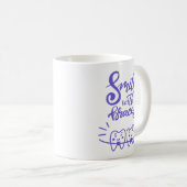 Lachen met races | Glimlende Teeth Koffiemok (Voorkant rechts)