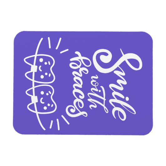 Lachen met races | Glimlende Teeth Magneet (Horizontaal)