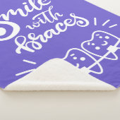 Lachen met races | Glimlende Teeth Sherpa Deken (3/4)