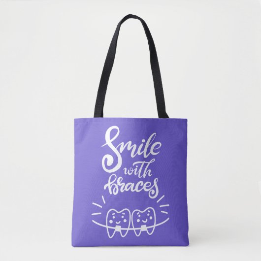 Lachen met races | Glimlende Teeth Tote Bag (Voorkant)