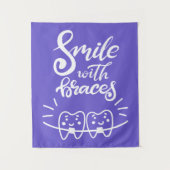 Lachen met races | Glimlende Teeth Wandkleed (Voorkant)