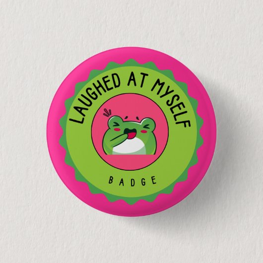 Lachen naar mezelf ronde button 3,2 cm (Voorkant)