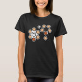 lachen nicotine molecule roken t-shirt (Voorkant)