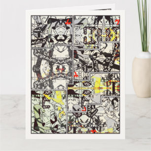 Lachen om zwaartekracht Abstracte komiek Bedankkaart