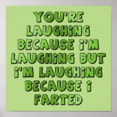 Lachen omdat ik een boer ben van grappig Poster (Voorkant)