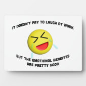 Lachen op het werk is niet lonend fotoplaat (voorkant)