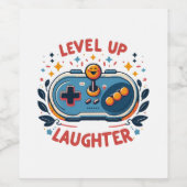 Lachen op niveau wijn etiket (Enkel label)