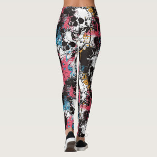 Lachen Punk Rock Skull Leggings - Cool & Fun