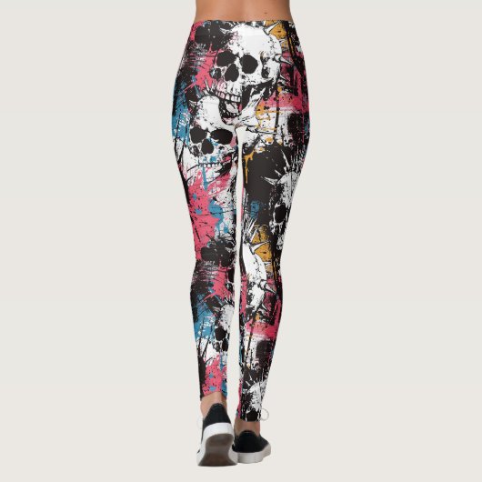 Lachen Punk Rock Skull Leggings - Cool & Fun (Achterkant)
