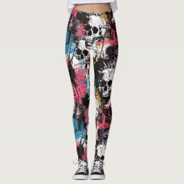 Lachen Punk Rock Skull Leggings - Cool & Fun