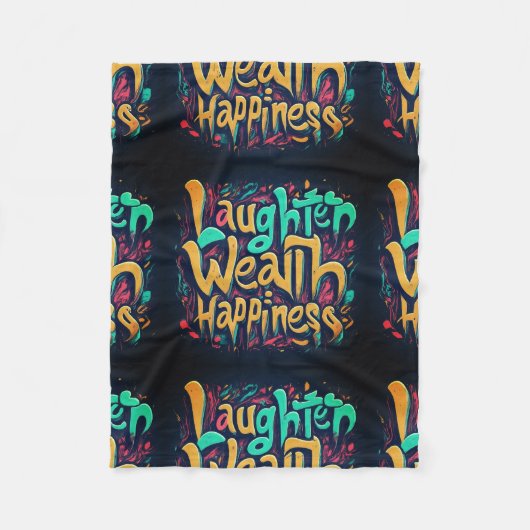 Lachen rijkdom geluk fleece deken (Voorkant)