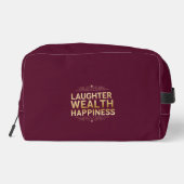 Lachen rijkdom geluk toilettasje (Achterkant)