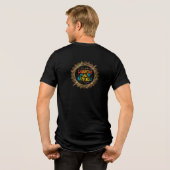 Lachen rijkdom geluk Tri-Blend shirt (Achterkant volledig)