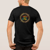Lachen rijkdom geluk Tri-Blend shirt (Achterkant)