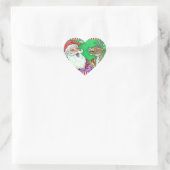 LACHEN SANTA & RENDIER KLOP KLOP GRAPPEN Grappig Hart Sticker (Tas)