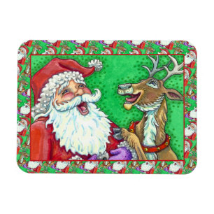 LACHEN SANTA & RENDIER KLOP KLOP GRAPPEN Grappig Magneet