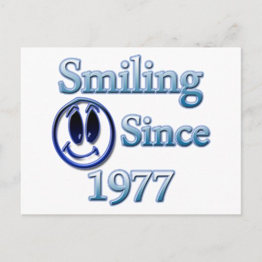 Lachen sinds 1977 briefkaart (Voorkant)