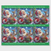 Lachen Sinterklaas Toevoegen Boy Girl's Name Chris Cadeaupapier (Vlak)