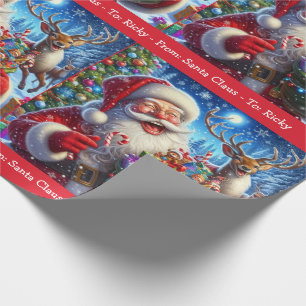 Lachen Sinterklaas Toevoegen Boy Girl's Name Chris Cadeaupapier