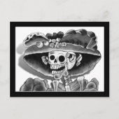 Lachen Skelet Vrouw Briefkaart (Voorkant)