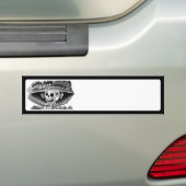 Lachen Skelet Vrouw Bumpersticker (Op auto)