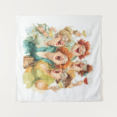 Lachen tijdens de nacht van de dames wandkleed (Voorkant (horizontaal))