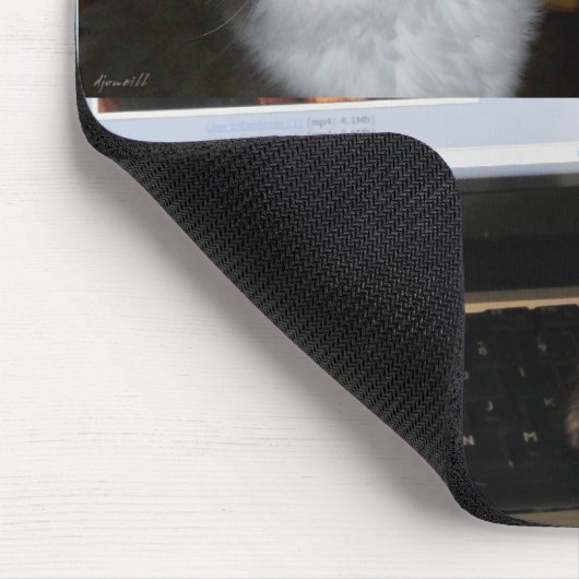 Lachen tijdens een videochat muismat (Hoek)