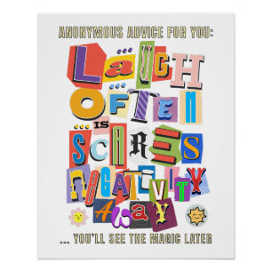 Lachen vaak – Positieve typografie Quote Design 1 Perfect Poster