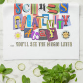 Lachen vaak – Positieve typografie Quote Design 1 Theedoek (Gevouwen)