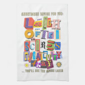 Lachen vaak – Positieve typografie Quote Design 1 Theedoek (Verticaal)