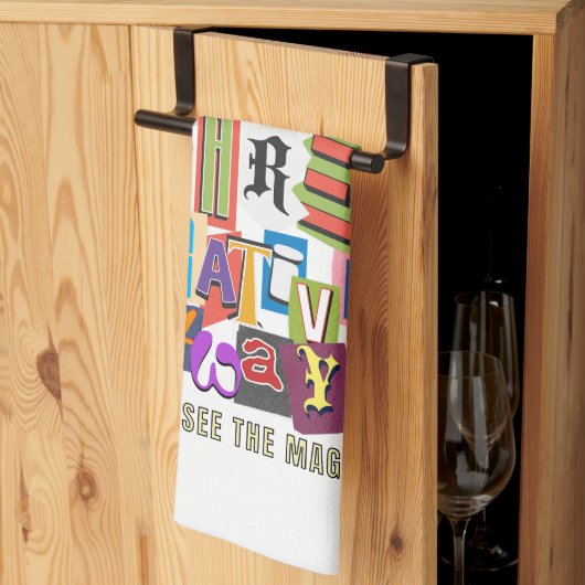 Lachen vaak – Positieve typografie Quote Design 1 Theedoek (Derde Gevouwen)