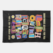 Lachen vaak – Positieve typografie Quote Design Theedoek (Horizontaal)