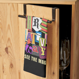 Lachen vaak – Positieve typografie Quote Design Theedoek