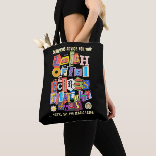 Lachen vaak – Positieve typografie Quote Design Tote Bag