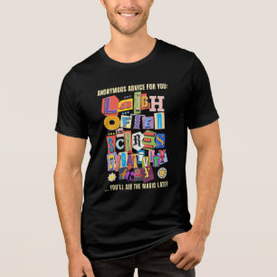 Lachen vaak – Positieve typografie Quote Design Tri-Blend Shirt