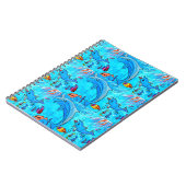 lachen van dolfijnen blauw notitieboek (Linkerzijde)