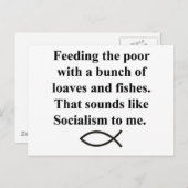 Lachen van het socialisme briefkaart (Voorkant / Achterkant)