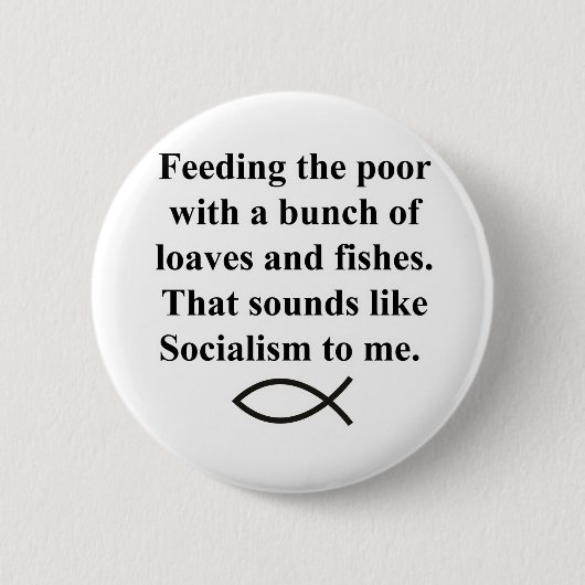 Lachen van het socialisme ronde button 5,7 cm (Voorkant)