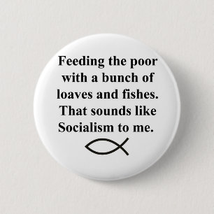 Lachen van het socialisme ronde button 5,7 cm