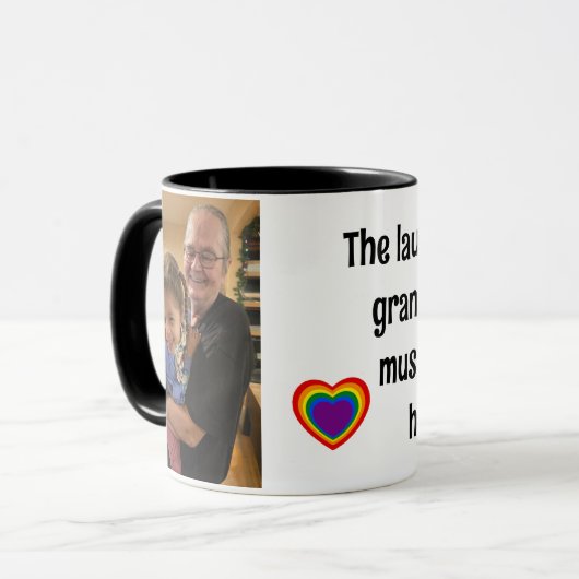 Lachen van kleinkind mok (Voorkant links)